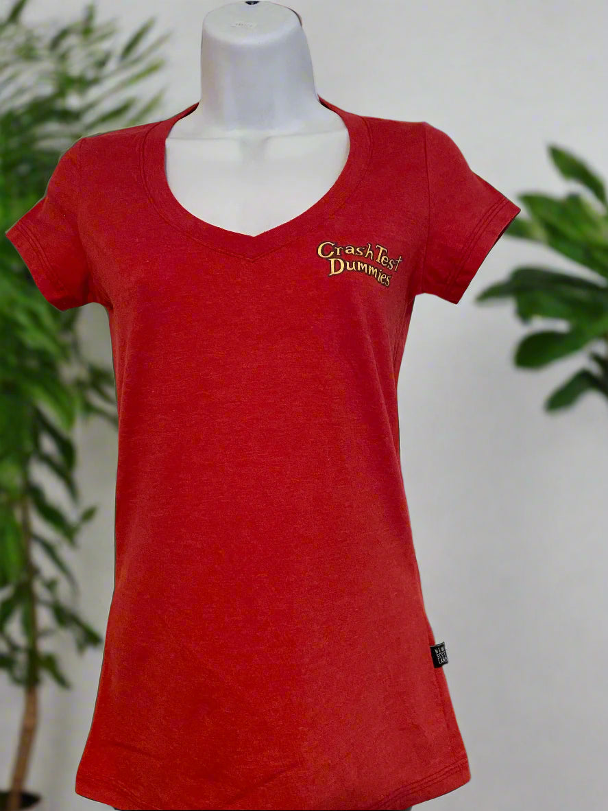 V-Neck Logo T-Shirt (Heather Red)