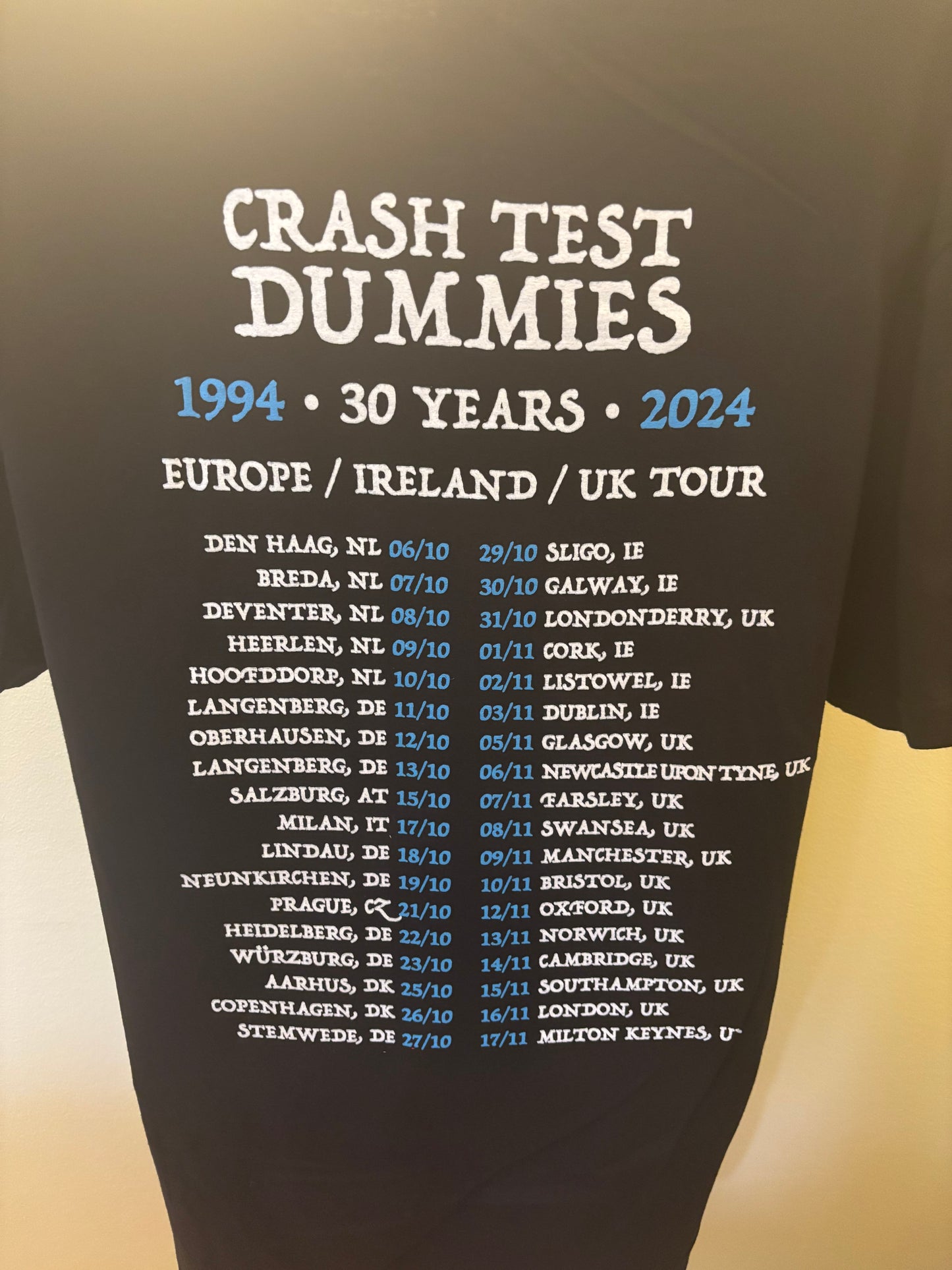2024 God Shuffled His Feet Europe/Ireland/UK Tour Crew Neck (with dates on back)