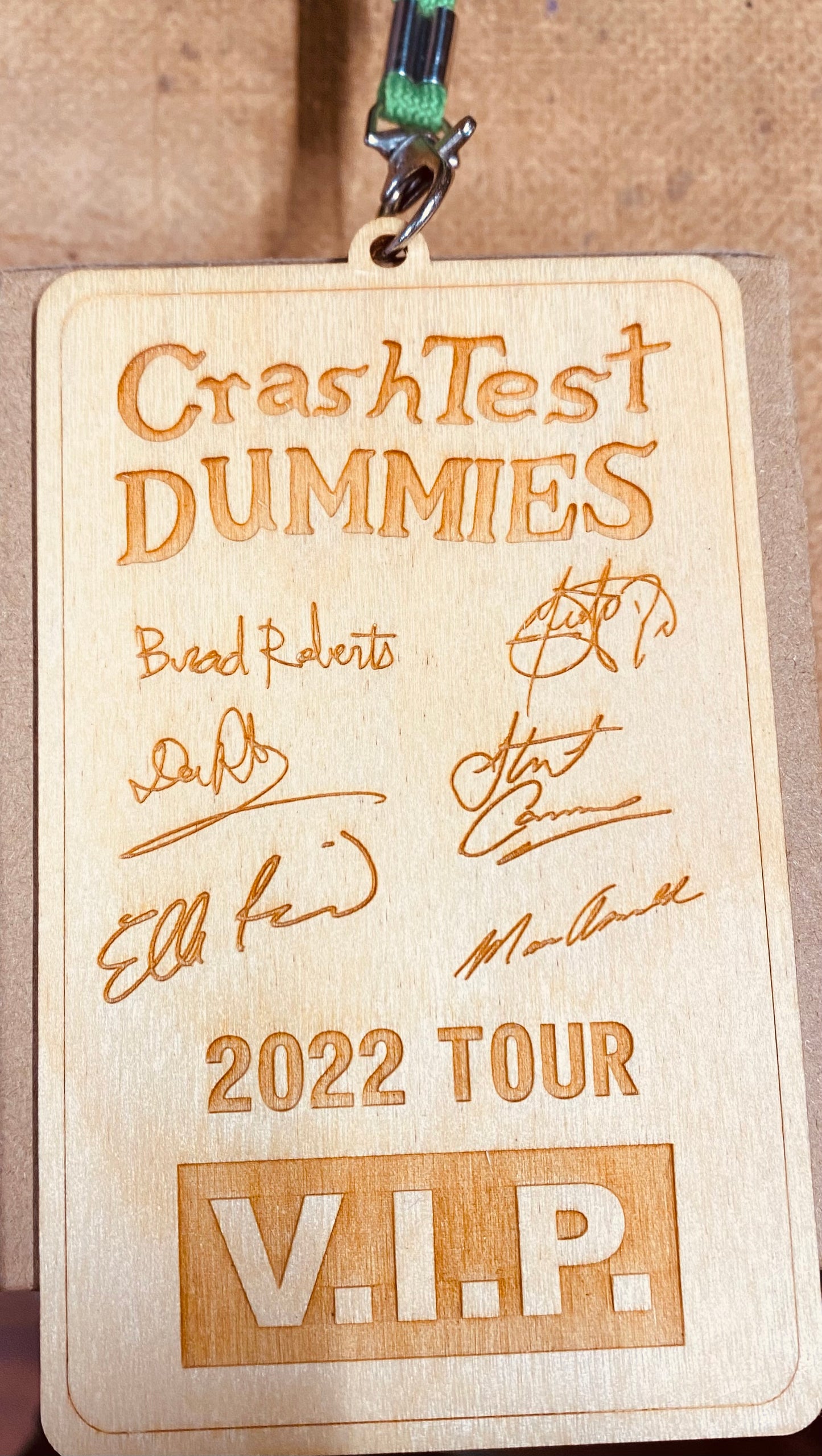 2022 VIP Laser Etched Autographed Tour Credential