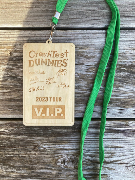 2023 VIP Laser Etched Autographed Tour Credential