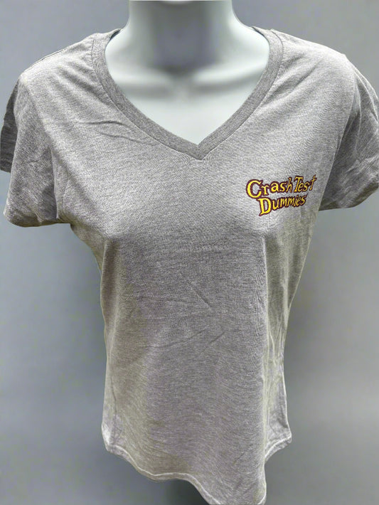 Ladies Cut V-Neck (Light Grey)