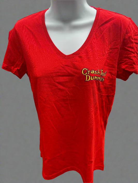 Ladies Cut V-Neck (Red)
