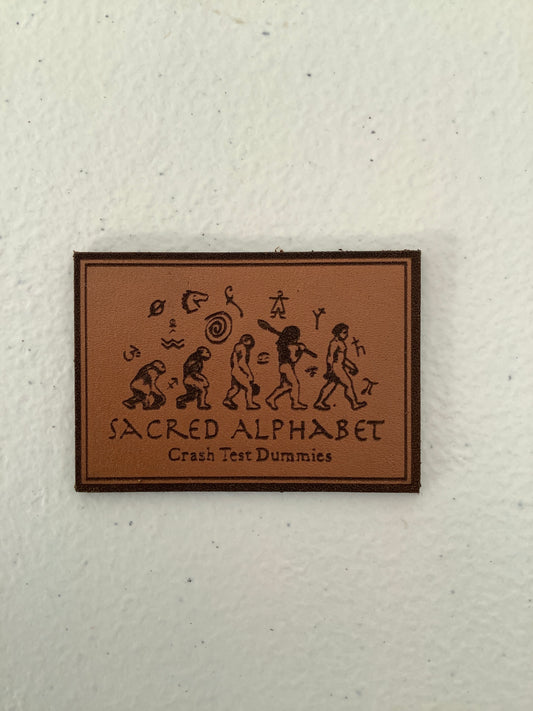 Sacred Alphabet Leather Patch